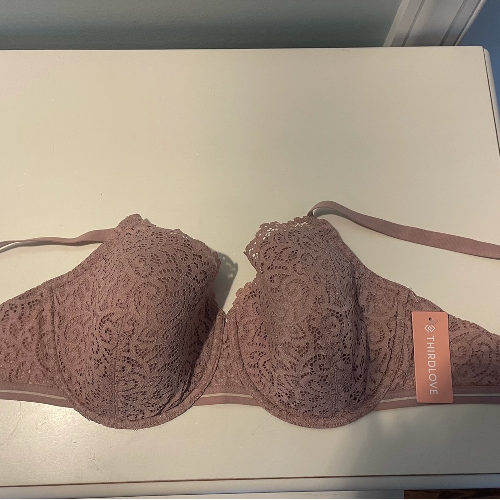 Third Love Artisan Lace Balconette Bra (Size 36 E)